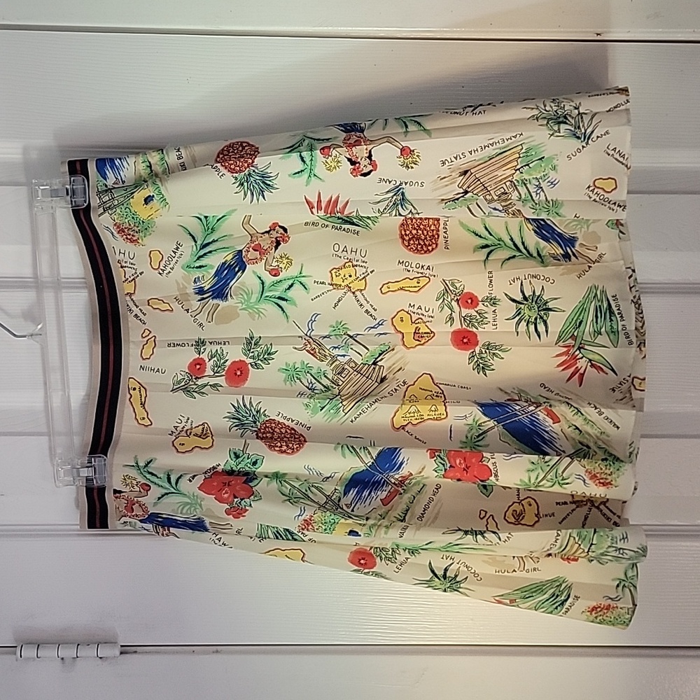 J.Crew Island Map Print Skirt